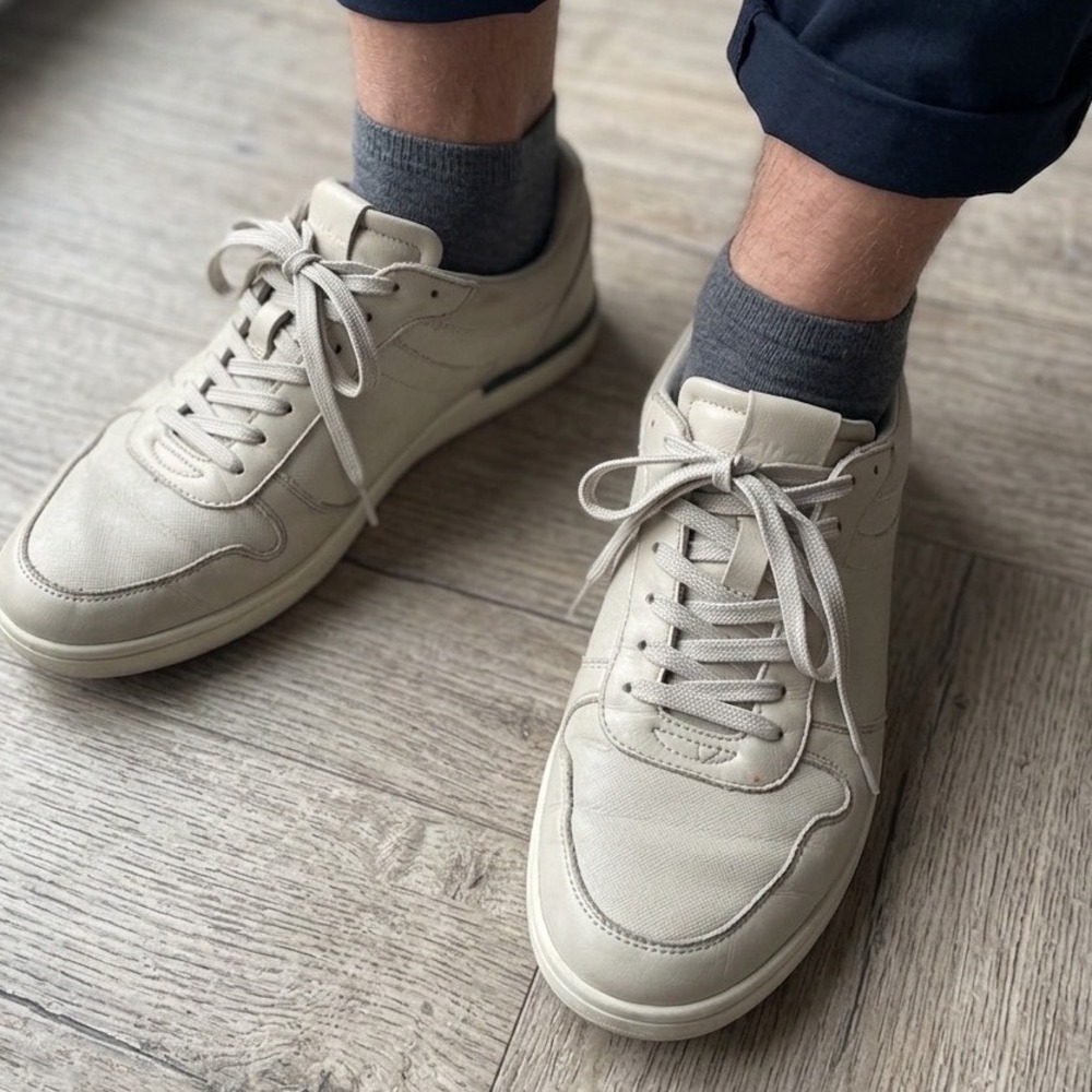 Aldo Mens Beige Low Top Lace Up Casual Sneakers Size 9.5